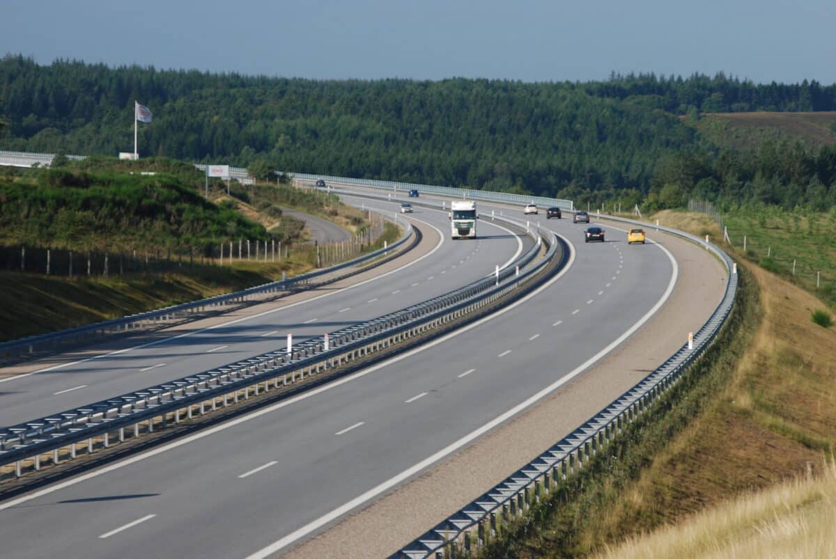 Autoværn på Silkeborg motorvejen