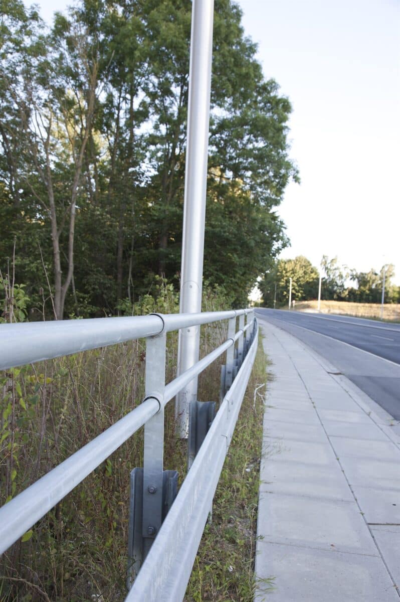 Rørrækværk og autoværn i Ribe