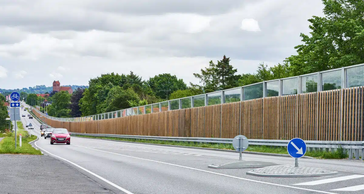 DAV NORDIC støjskærm med lydpaneler i Kregme og Meløse