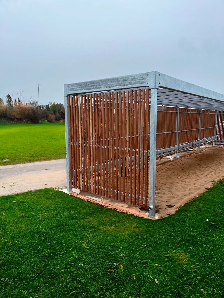 Overdækning til cykelskur