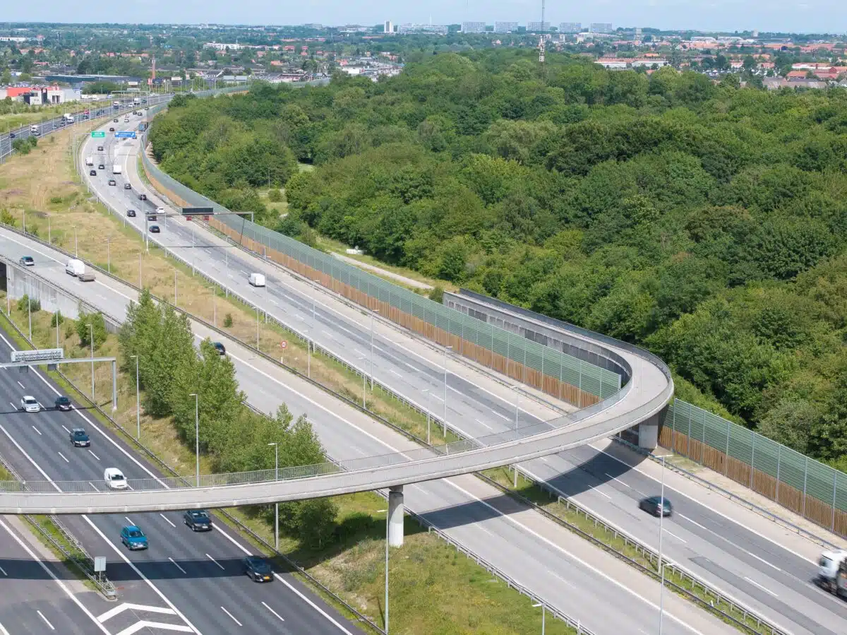 DAV NORDIC støjskærm på M3 ved Rødovre