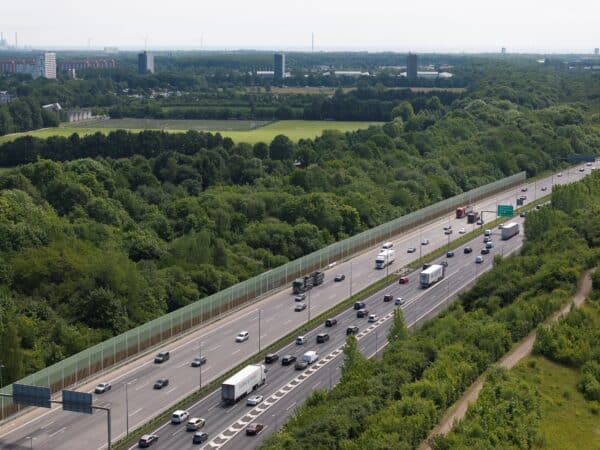 DAV NORDIC støjskærm på M3 ved Rødovre