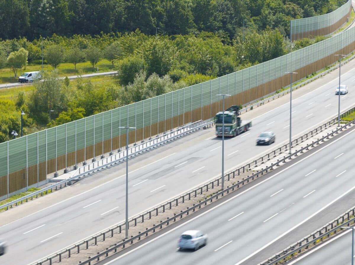DAV NORDIC støjskærm på M3 ved Rødovre